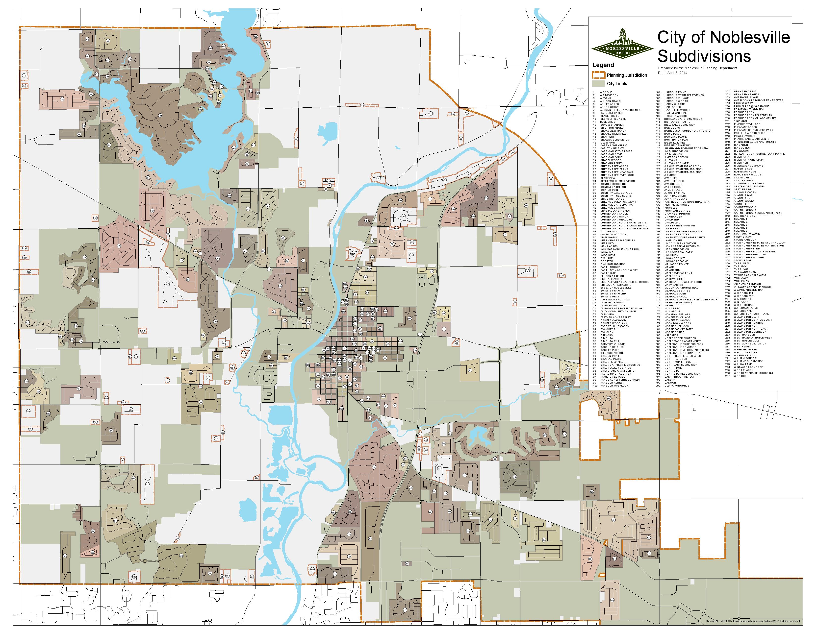 Noblesville Subdivision Map