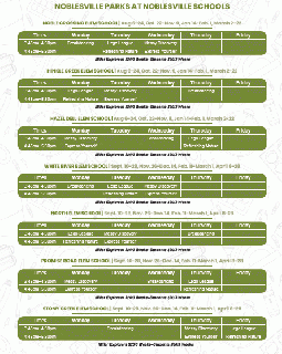 After School Program Schedule